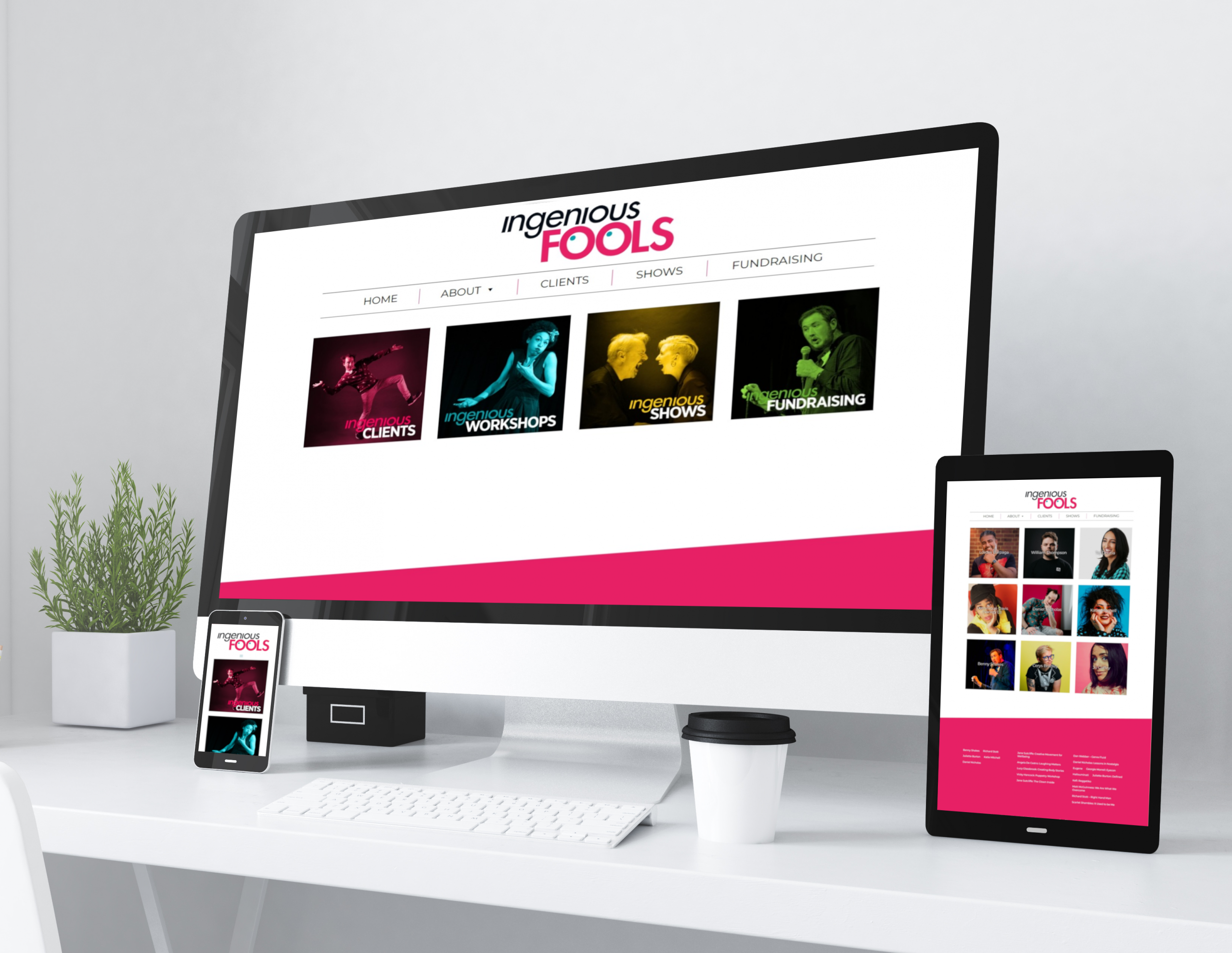 Ingenious Fools Web Design Screens 